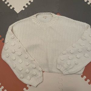Cropper White Vici Sweater